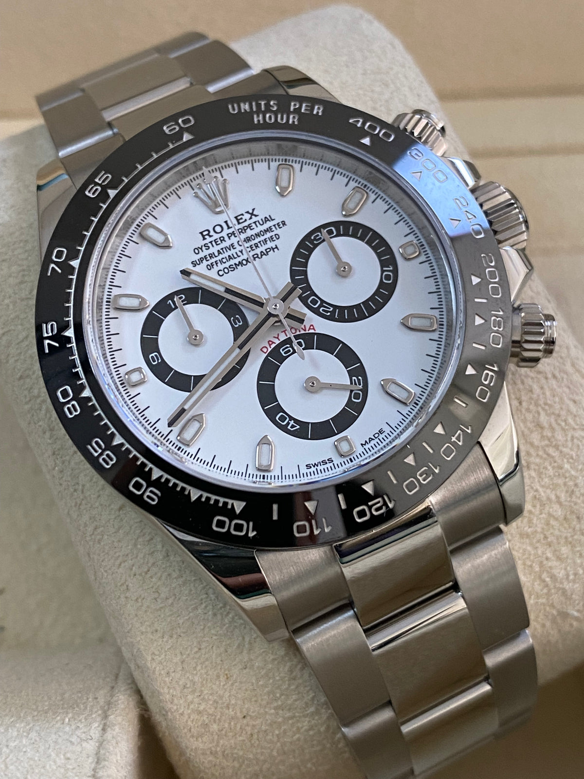 Rolex Steel Cosmograph Daytona - 2018 - "Panda" - White Index Dial - 116500LN *COMPLETE SET*