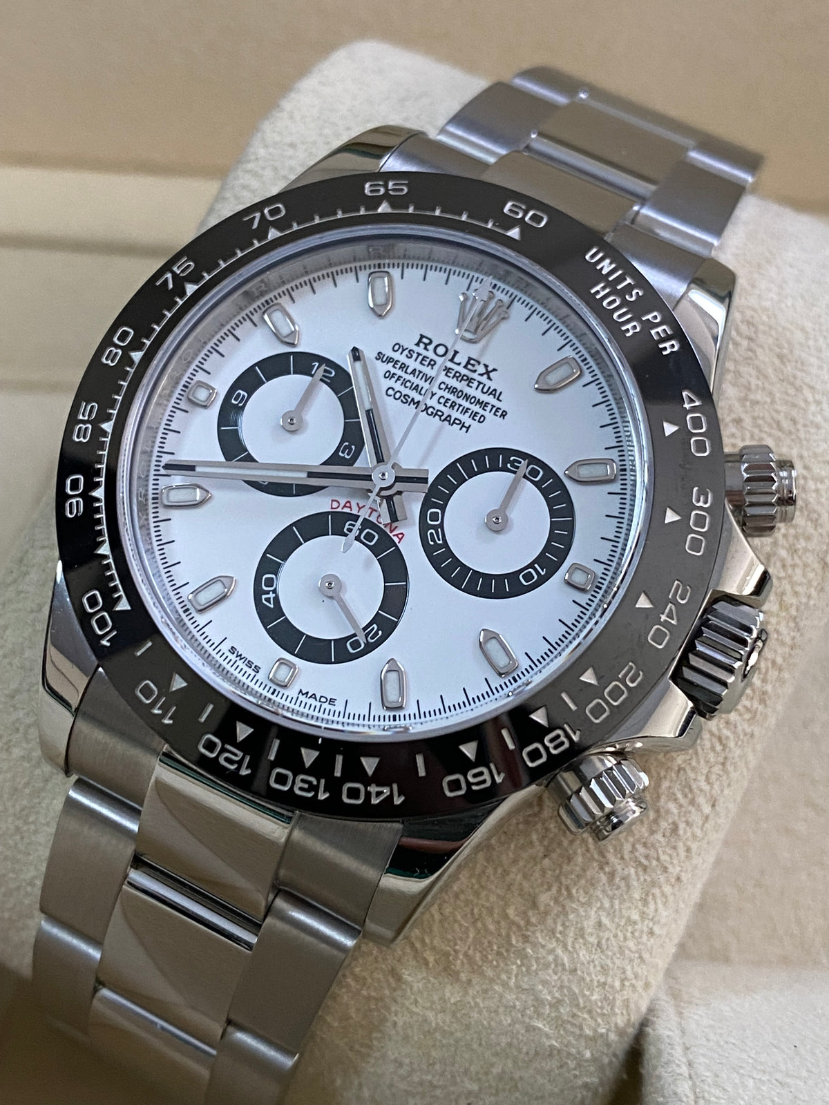 Rolex Steel Cosmograph Daytona - 2018 - "Panda" - White Index Dial - 116500LN *COMPLETE SET*