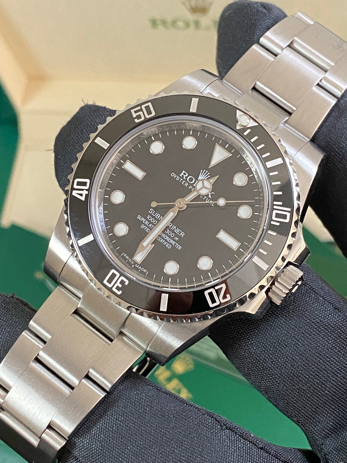 Rolex Steel No-Date Submariner - 2013 - Ceramic Bezel - Black Dial - 114060