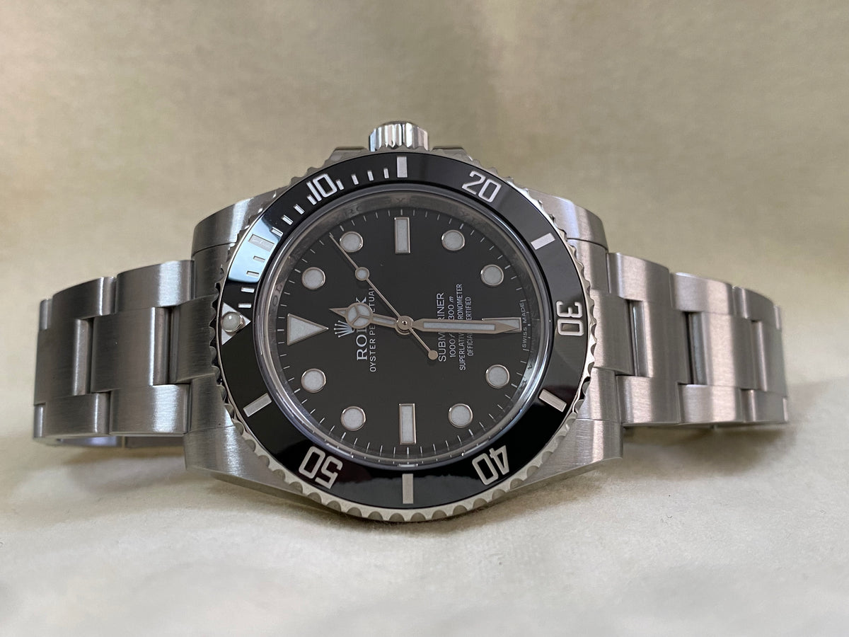 Rolex Steel No-Date Submariner - 2013 - Ceramic Bezel - Black Dial - 114060