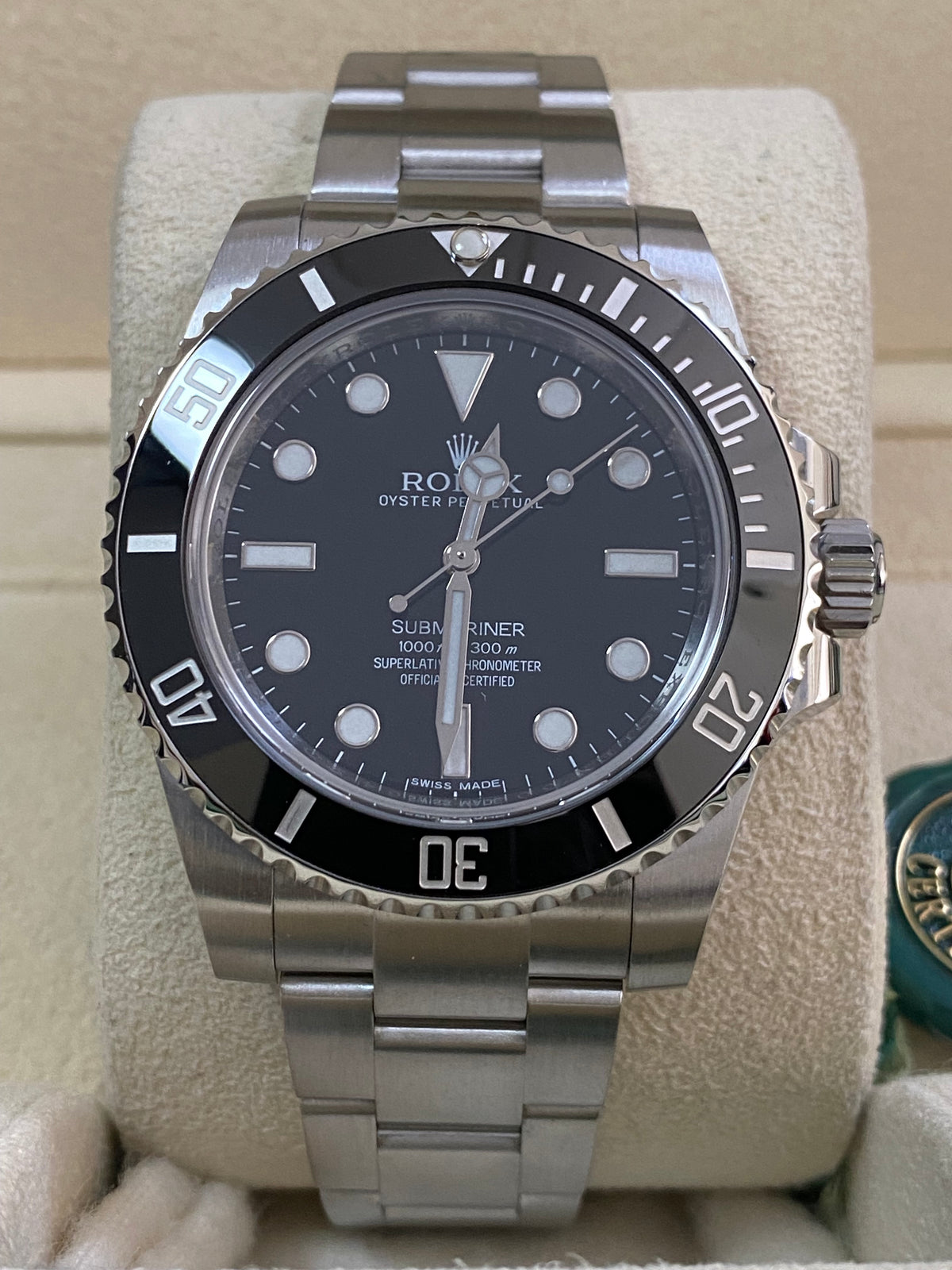 Rolex Steel No-Date Submariner - 2013 - Ceramic Bezel - Black Dial - 114060