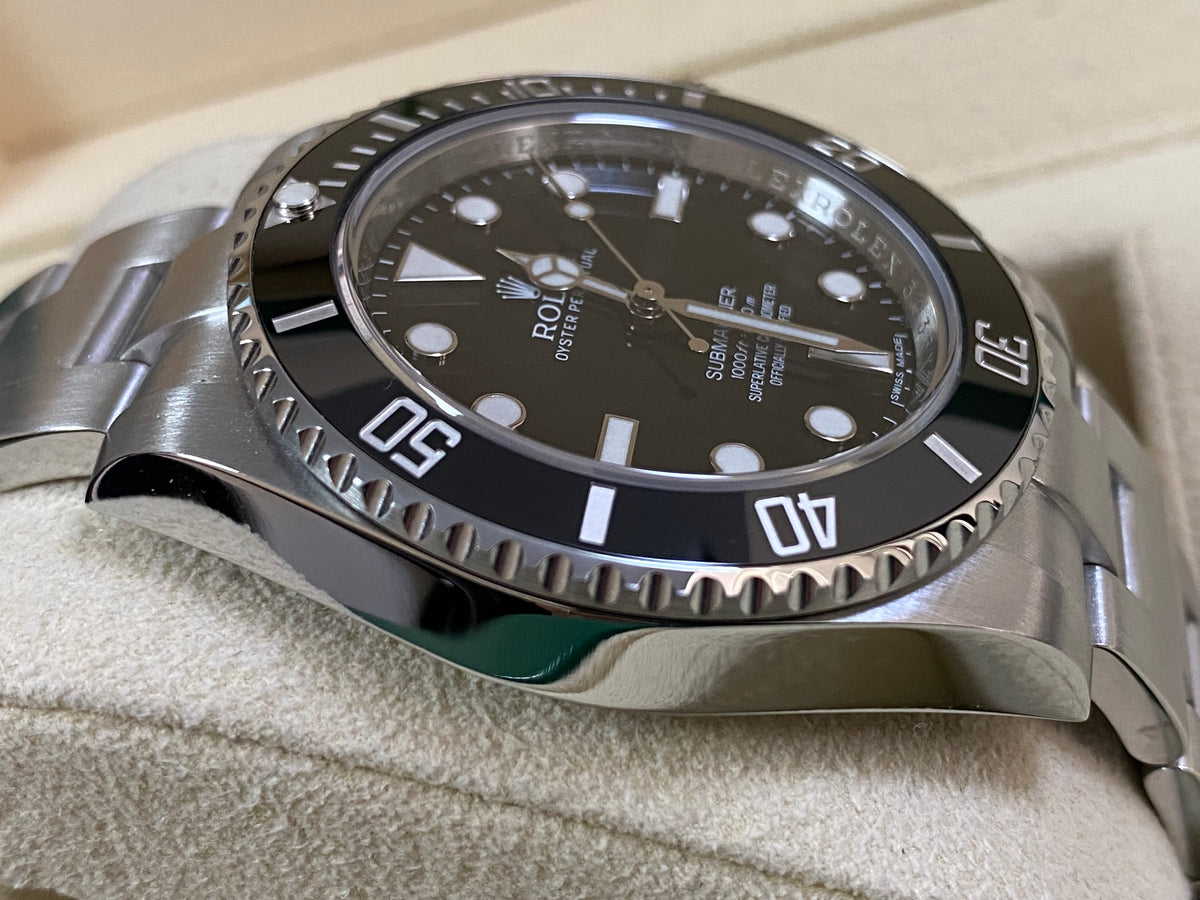 Rolex Steel No-Date Submariner - 2013 - Ceramic Bezel - Black Dial - 114060