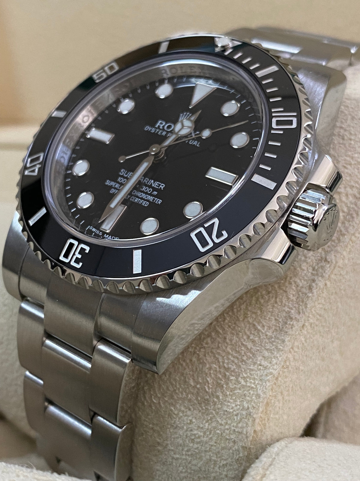 Rolex Steel No-Date Submariner - 2013 - Ceramic Bezel - Black Dial - 114060