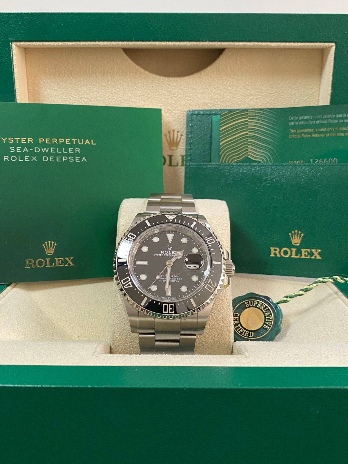 Rolex Sea-Dweller 43 - 2021 - Black Dial - 50th Anniversary Red Letters 126600 *COMPLETE SET*