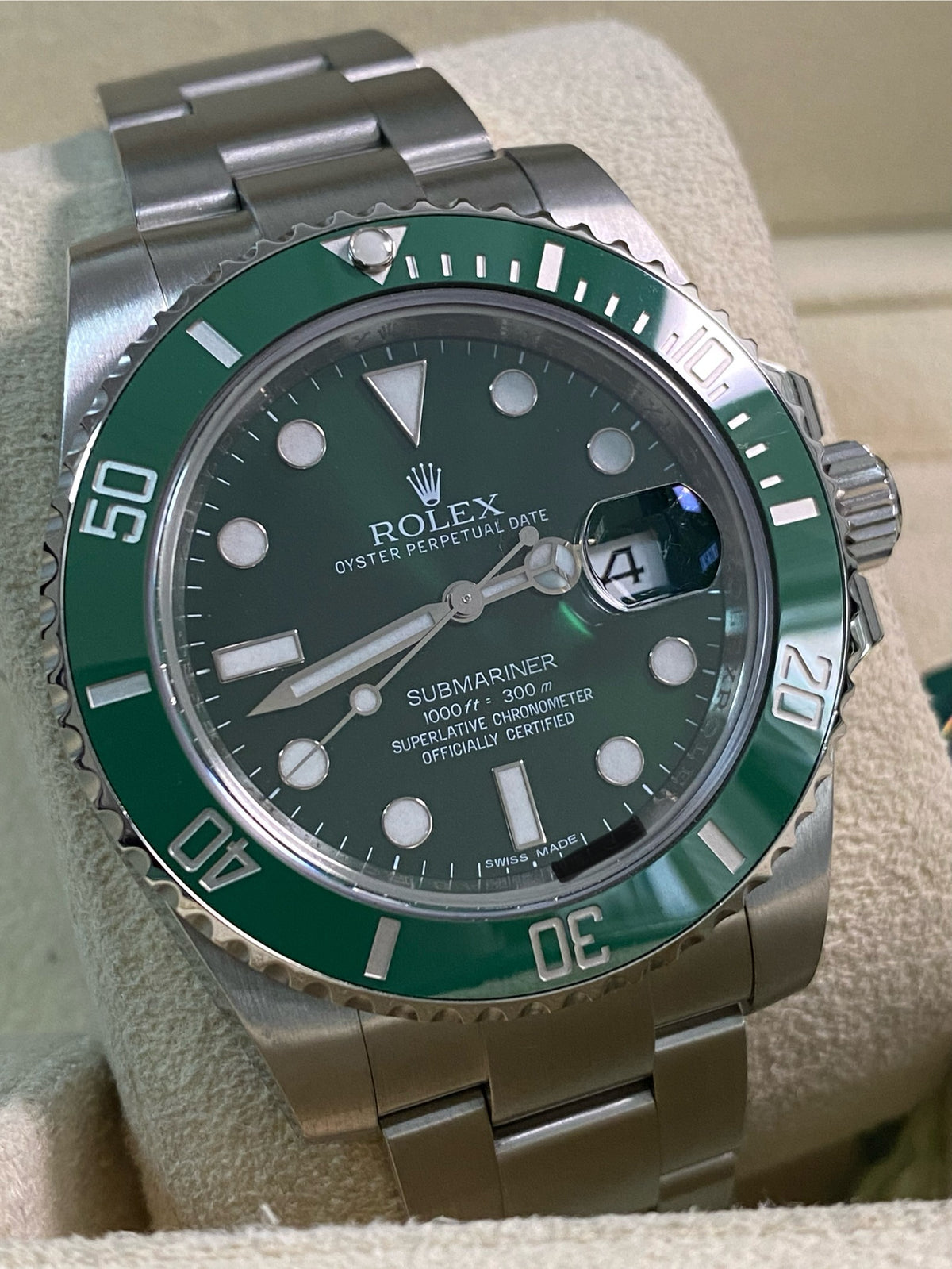 Rolex Steel Submariner Date - 2013 - "Hulk" - 116610LV *FULL SET*