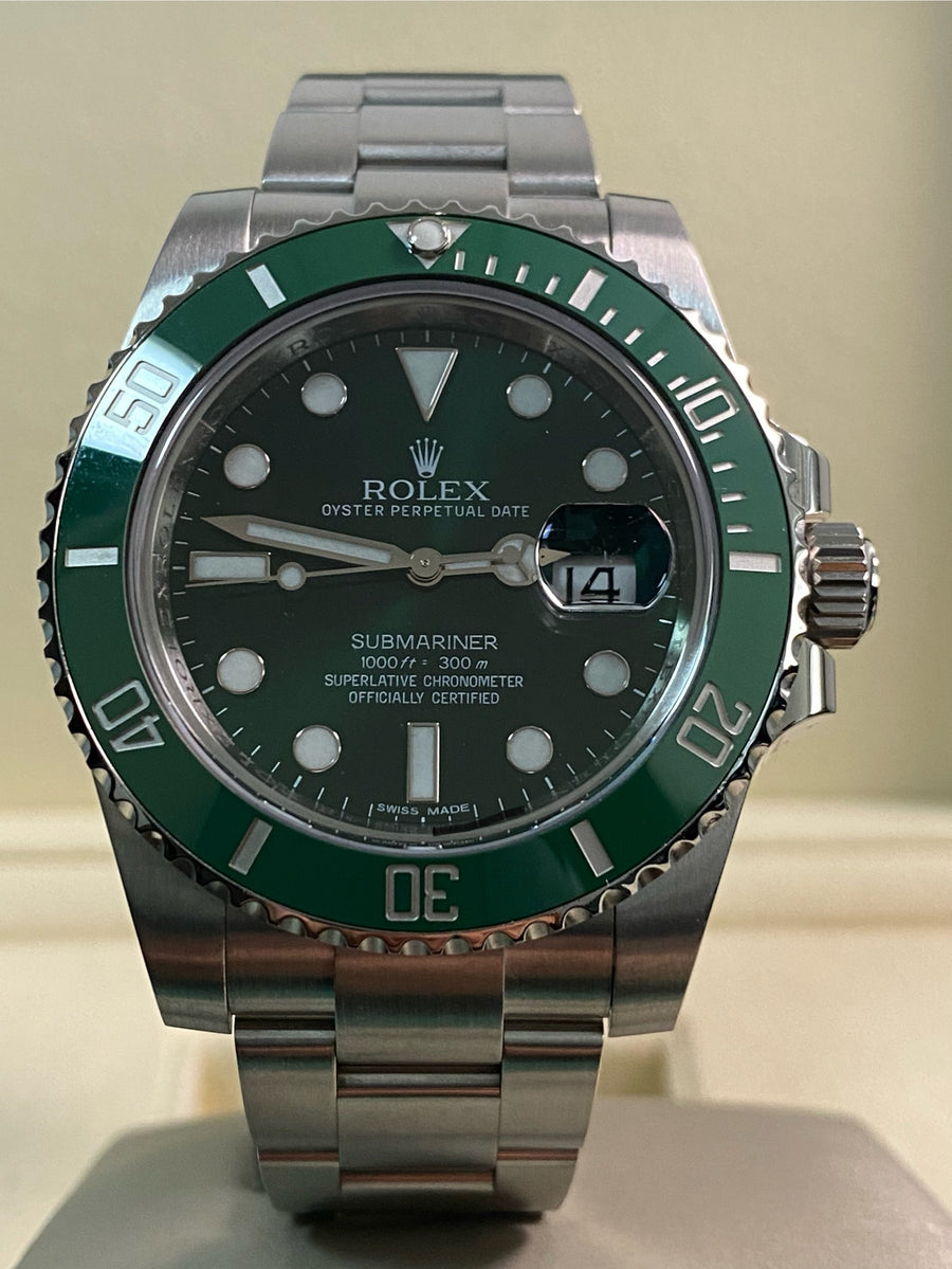 Rolex Steel Submariner Date - 2013 - "Hulk" - 116610LV *FULL SET*