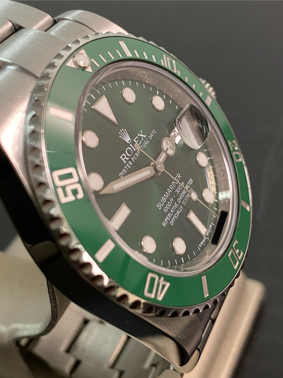 Rolex Steel Submariner Date - 2013 - "Hulk" - 116610LV *FULL SET*