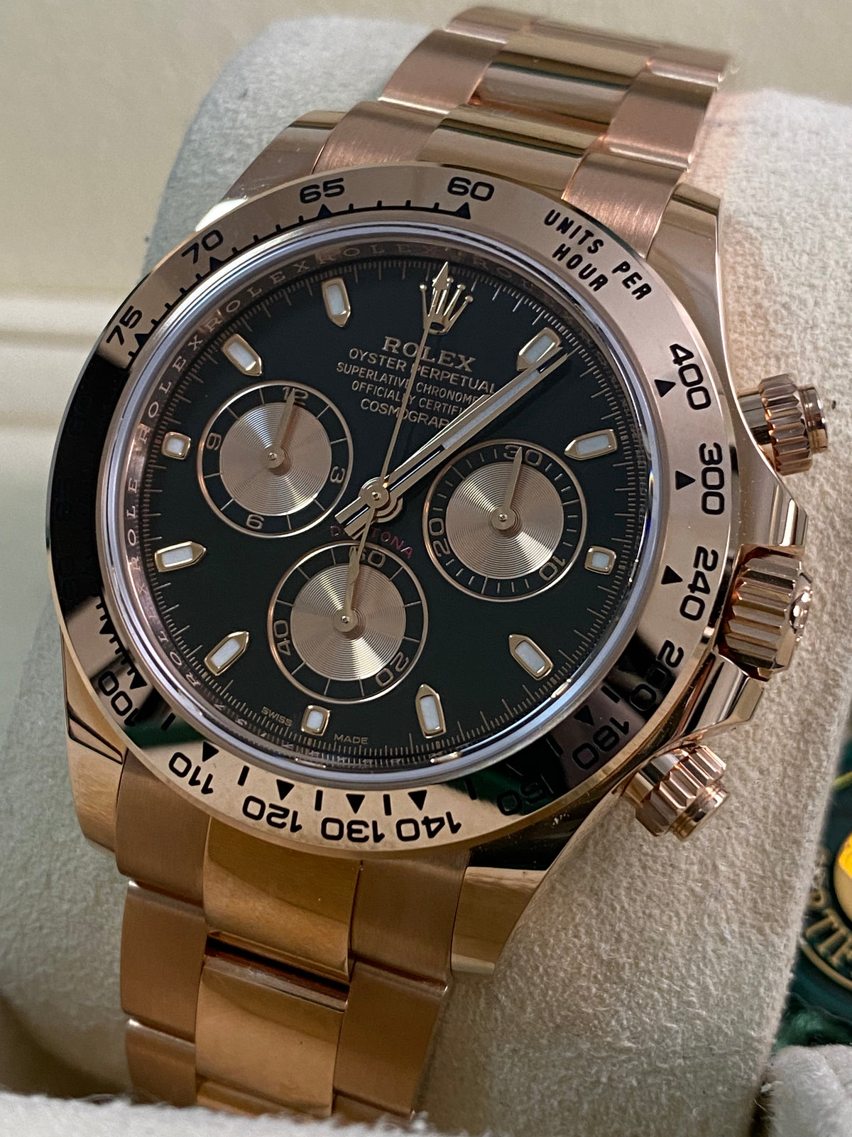 Rolex Everose Gold Cosmograph Daytona - 2021 - Black Index Dial - 116505 *FULL SET*