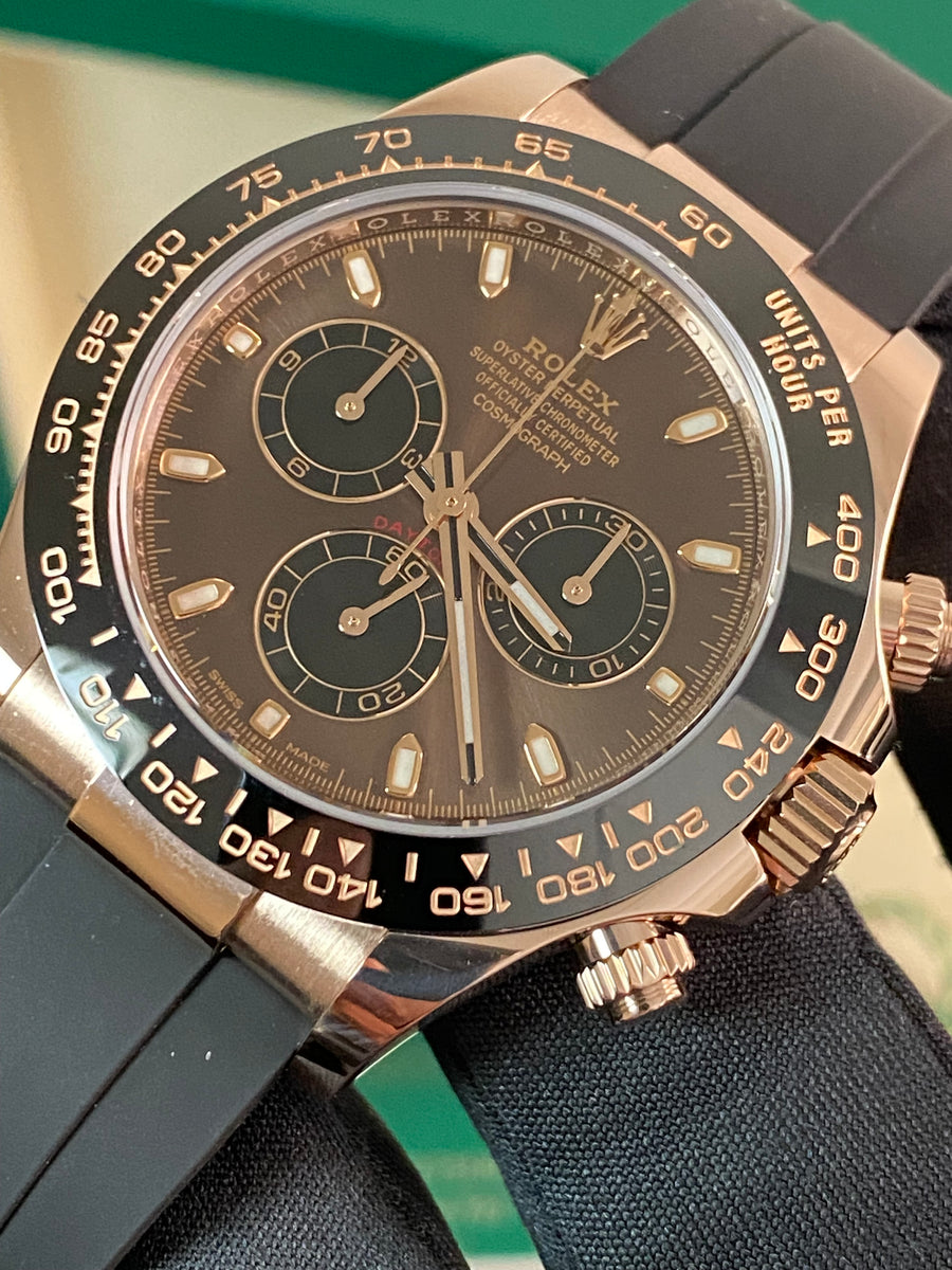 Rolex Everose Gold Cosmograph Daytona - 2021 - Chocolate Dial - Oysterflex - 116515LN *FULL SET*