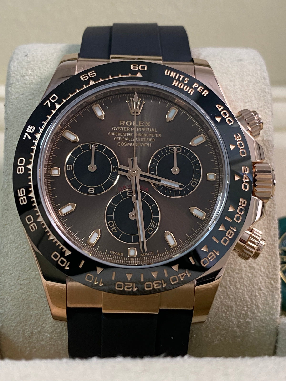 Rolex Everose Gold Cosmograph Daytona - 2021 - Chocolate Dial - Oysterflex - 116515LN *FULL SET*