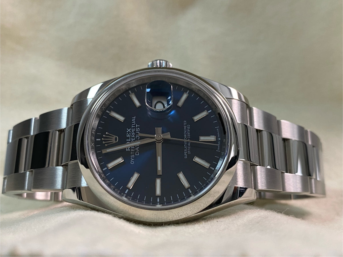 Rolex Steel Datejust 36 - 2021 - Domed Bezel - Blue Dial - Oyster Bracelet - 126200 *FULL SET*