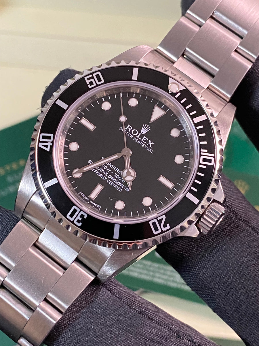 Rolex Steel No Date Submariner - G serial - Pre Ceramic Bezel - Black Dial - 14060M *FULL SET*