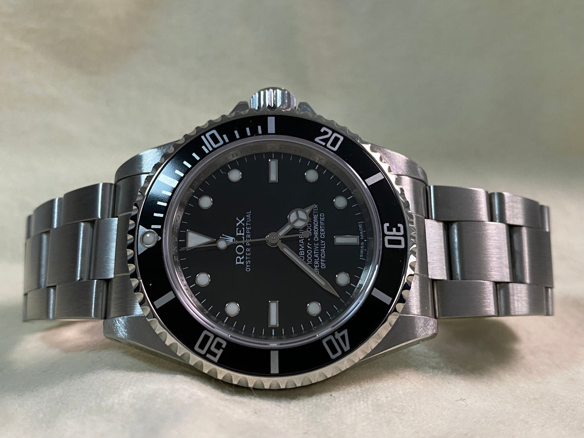 Rolex Steel No Date Submariner - G serial - Pre Ceramic Bezel - Black Dial - 14060M *FULL SET*