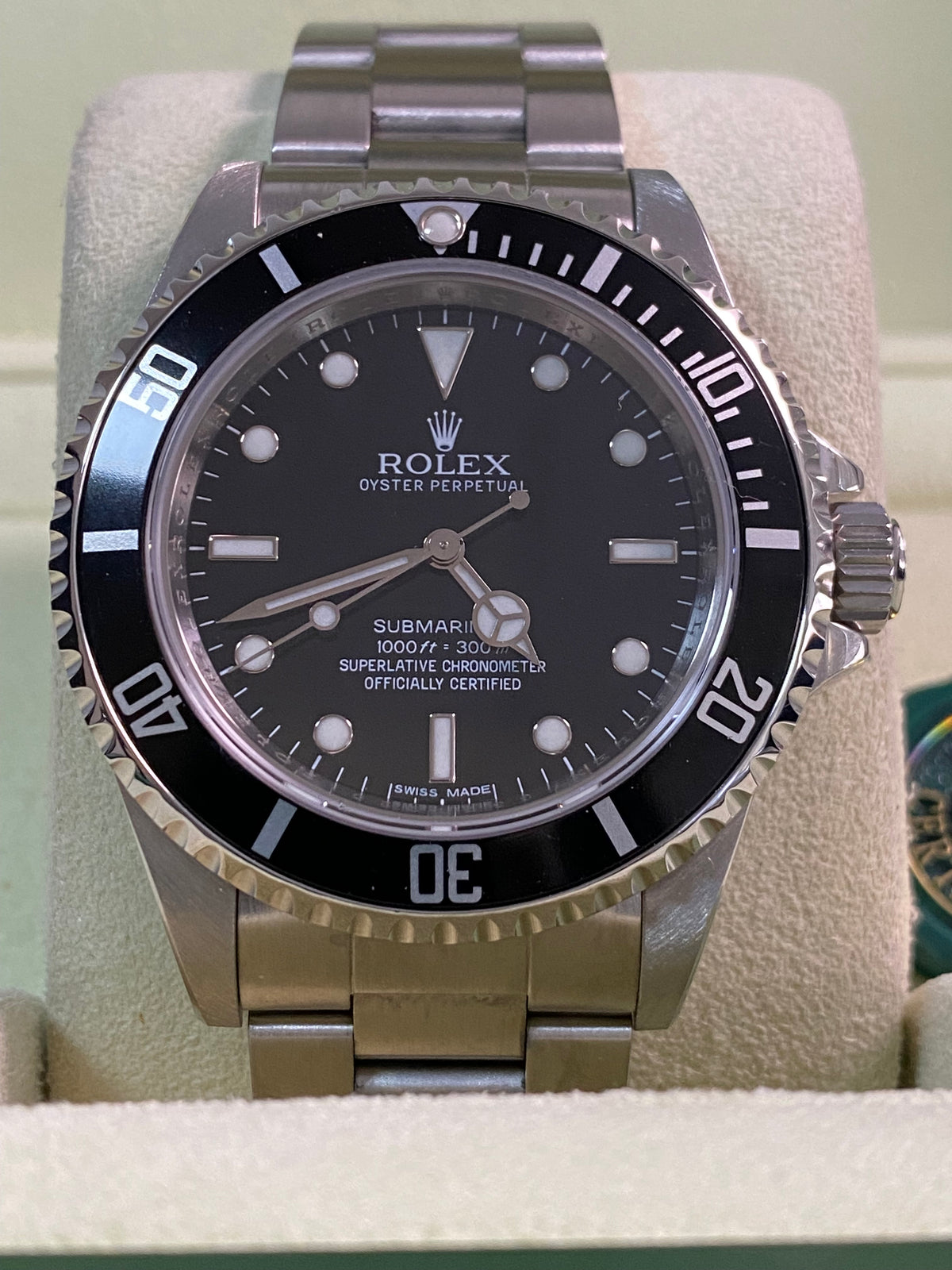 Rolex Steel No Date Submariner - G serial - Pre Ceramic Bezel - Black Dial - 14060M *FULL SET*