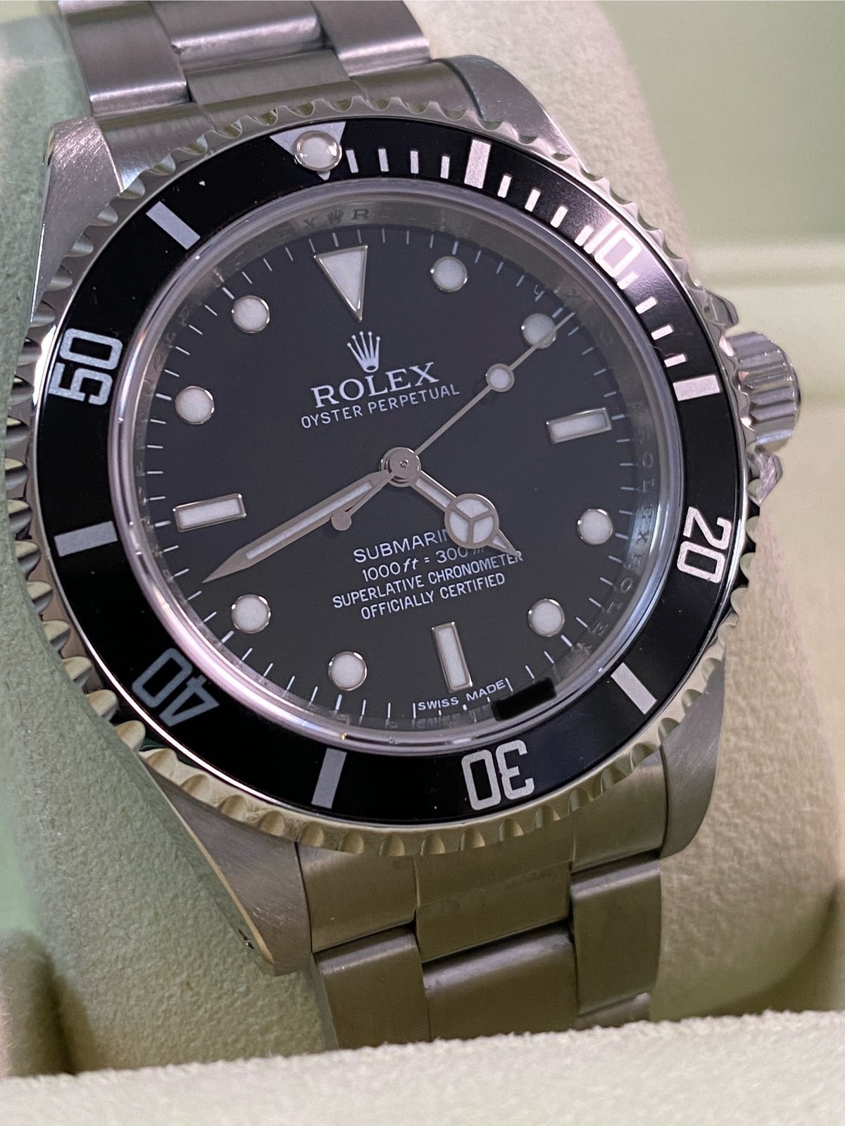 Rolex Steel No Date Submariner - G serial - Pre Ceramic Bezel - Black Dial - 14060M *FULL SET*