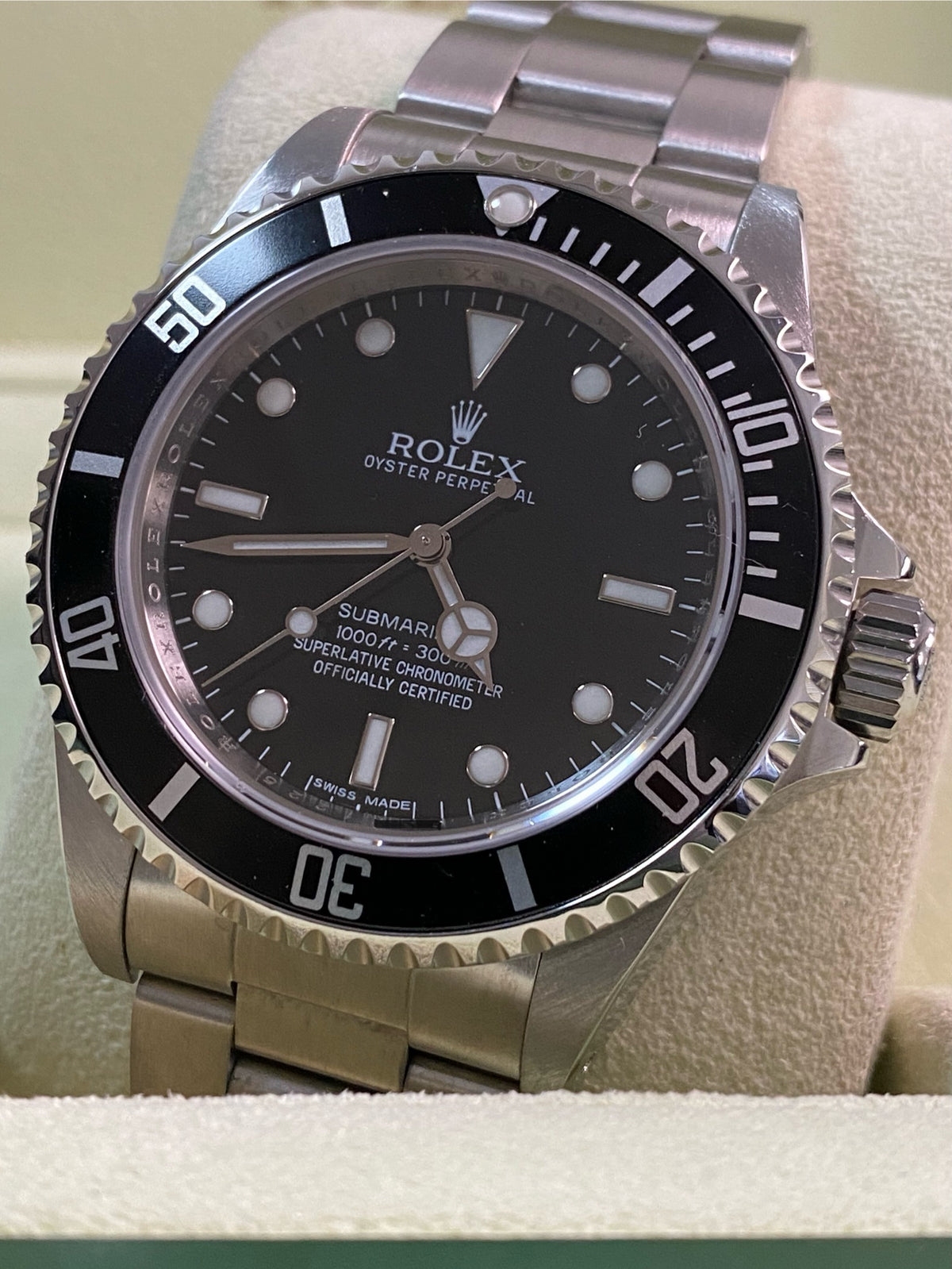 Rolex Steel No Date Submariner - G serial - Pre Ceramic Bezel - Black Dial - 14060M *FULL SET*