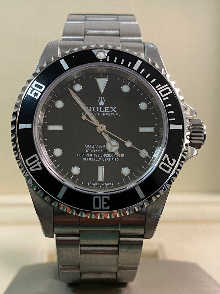 Rolex Steel No Date Submariner - G serial - Pre Ceramic Bezel - Black Dial - 14060M *FULL SET*