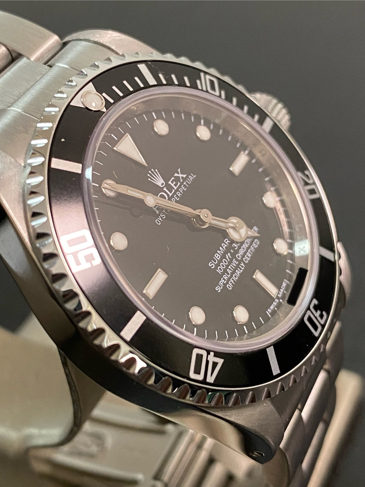 Rolex Steel No Date Submariner - G serial - Pre Ceramic Bezel - Black Dial - 14060M *FULL SET*