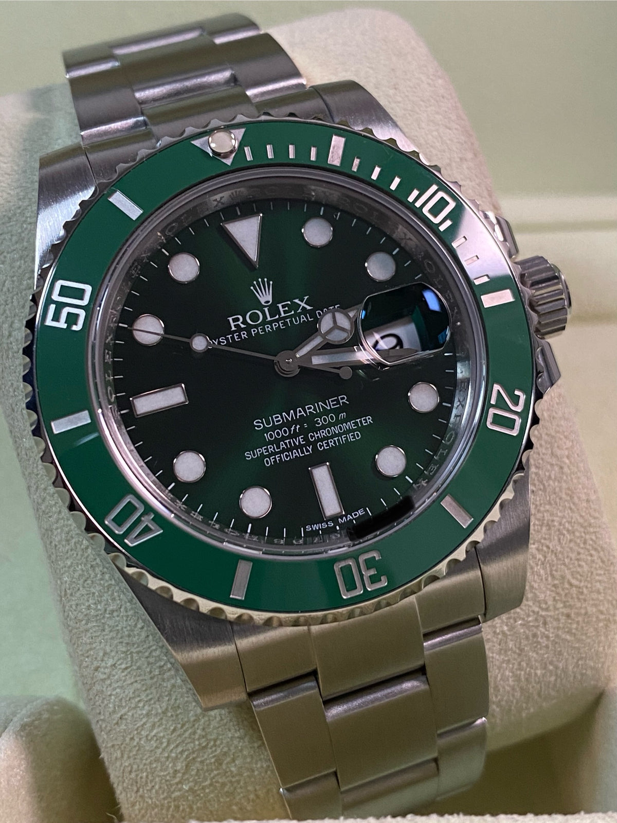 Rolex Steel Submariner Date - 2011 - "Hulk" - 116610LV *FULL SET*