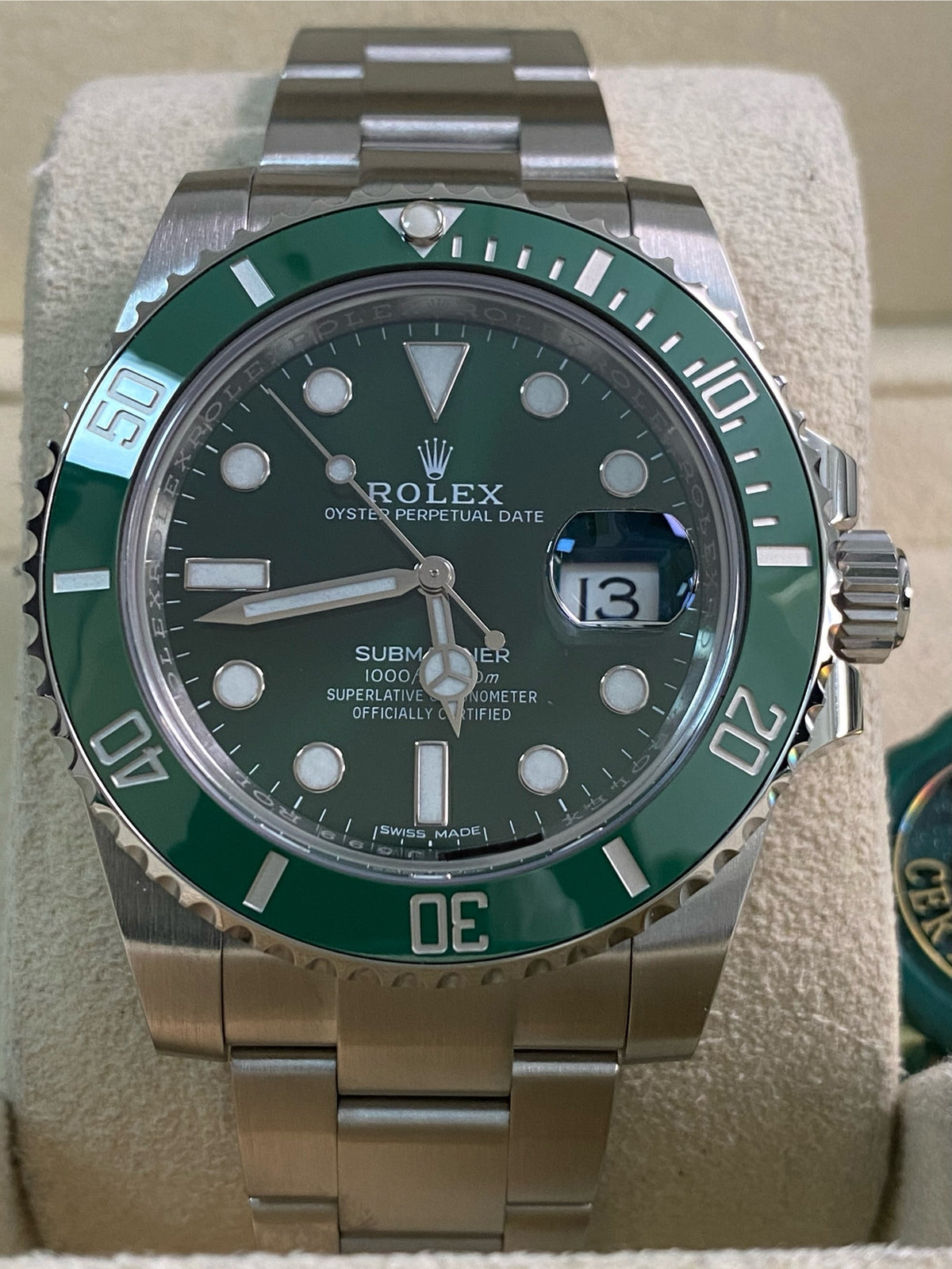 Rolex Steel Submariner Date - 2017 - "Hulk" - 116610LV *FULL SET*