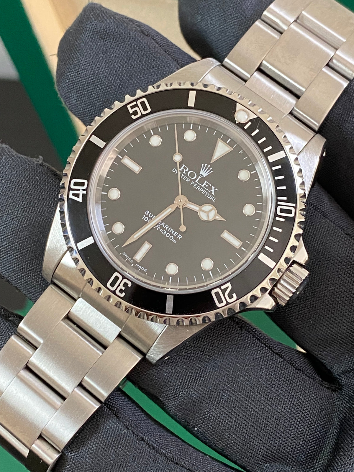 Rolex Steel No Date Submariner - K serial - Pre Ceramic Bezel - Black Dial - 14060M