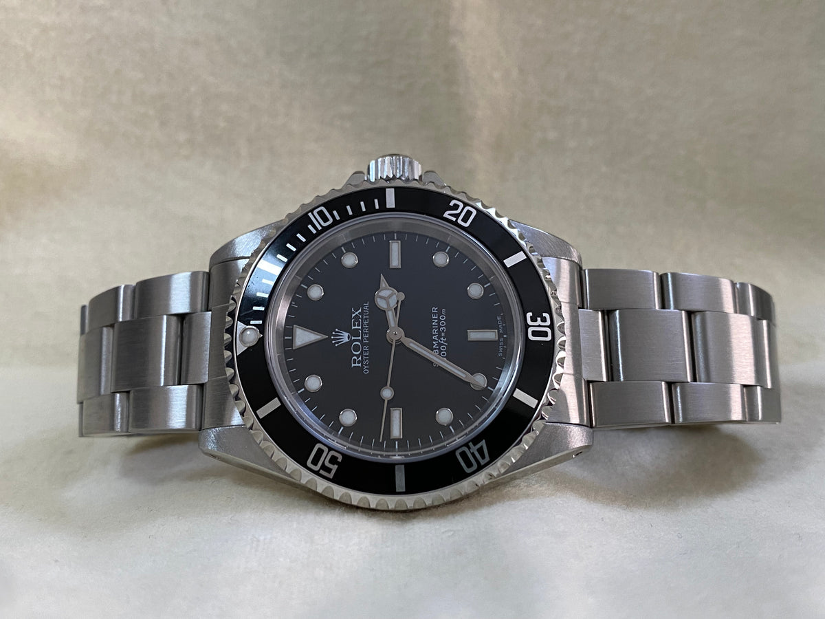 Rolex Steel No Date Submariner - K serial - Pre Ceramic Bezel - Black Dial - 14060M