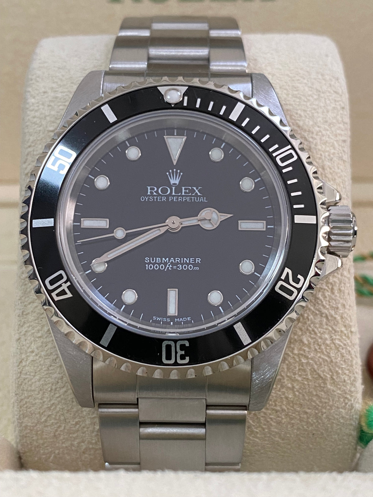 Rolex Steel No Date Submariner - K serial - Pre Ceramic Bezel - Black Dial - 14060M