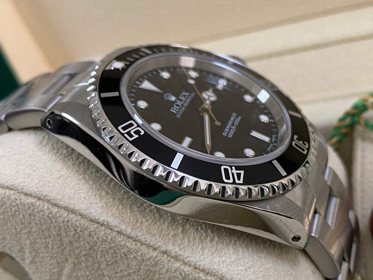 Rolex Steel No Date Submariner - K serial - Pre Ceramic Bezel - Black Dial - 14060M