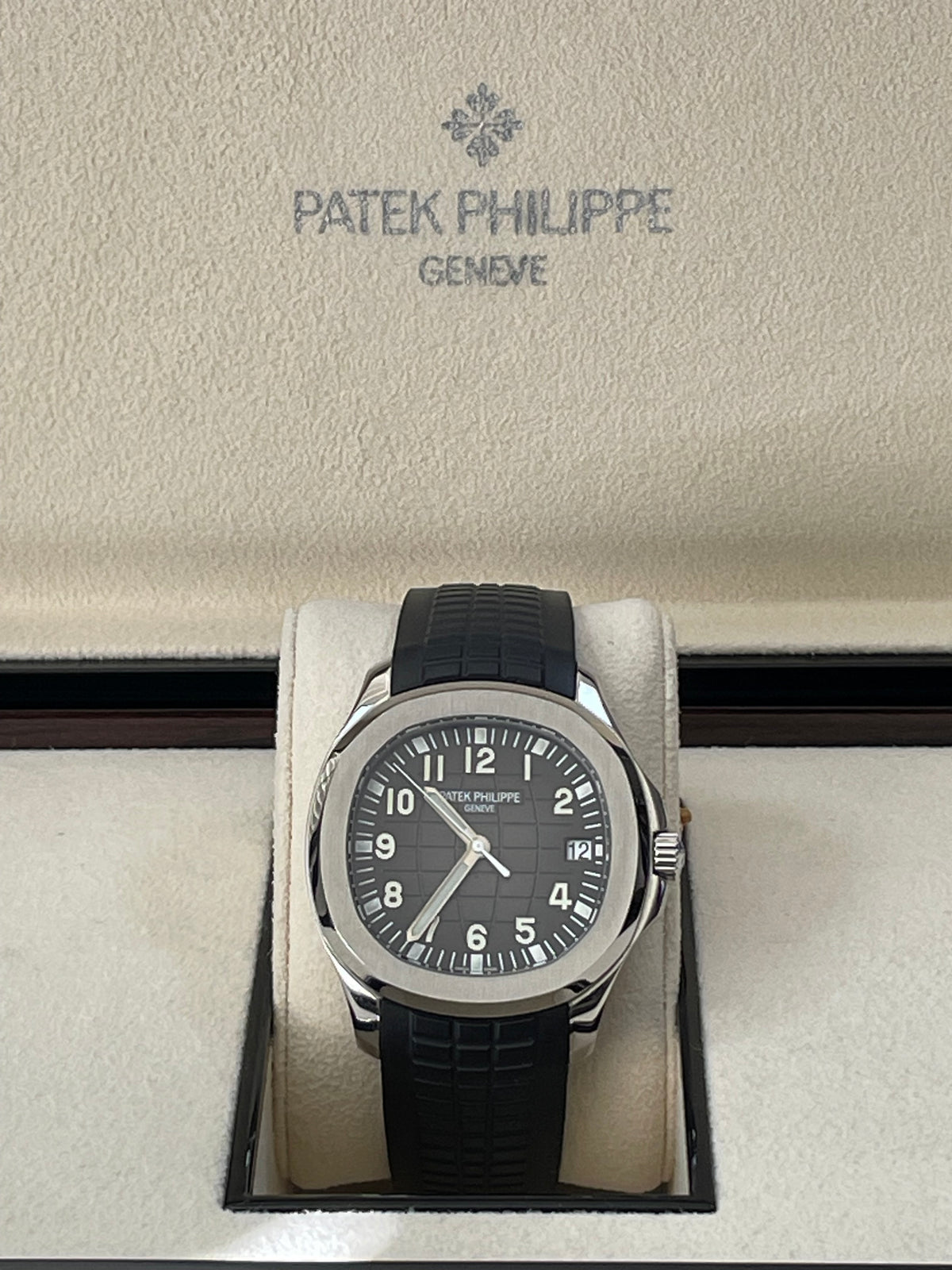 Patek Philippe Men's Aquanaut - 2018 - Black Embossed Dial - Tropical Composite Black Strap - 5167A-001