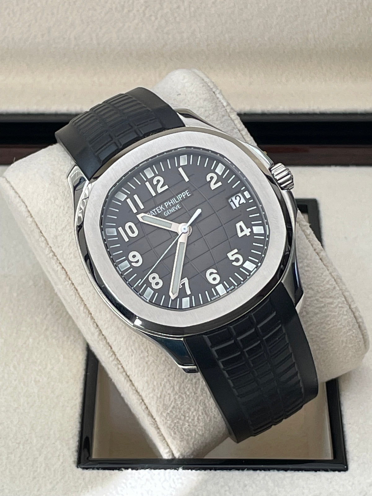 Patek Philippe Men's Aquanaut - 2018 - Black Embossed Dial - Tropical Composite Black Strap - 5167A-001