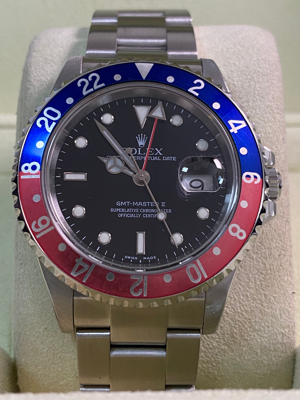 Rolex Steel GMT-Master II -  2006 - "Pepsi" - No Holes Case - Oyster Bracelet - 16710