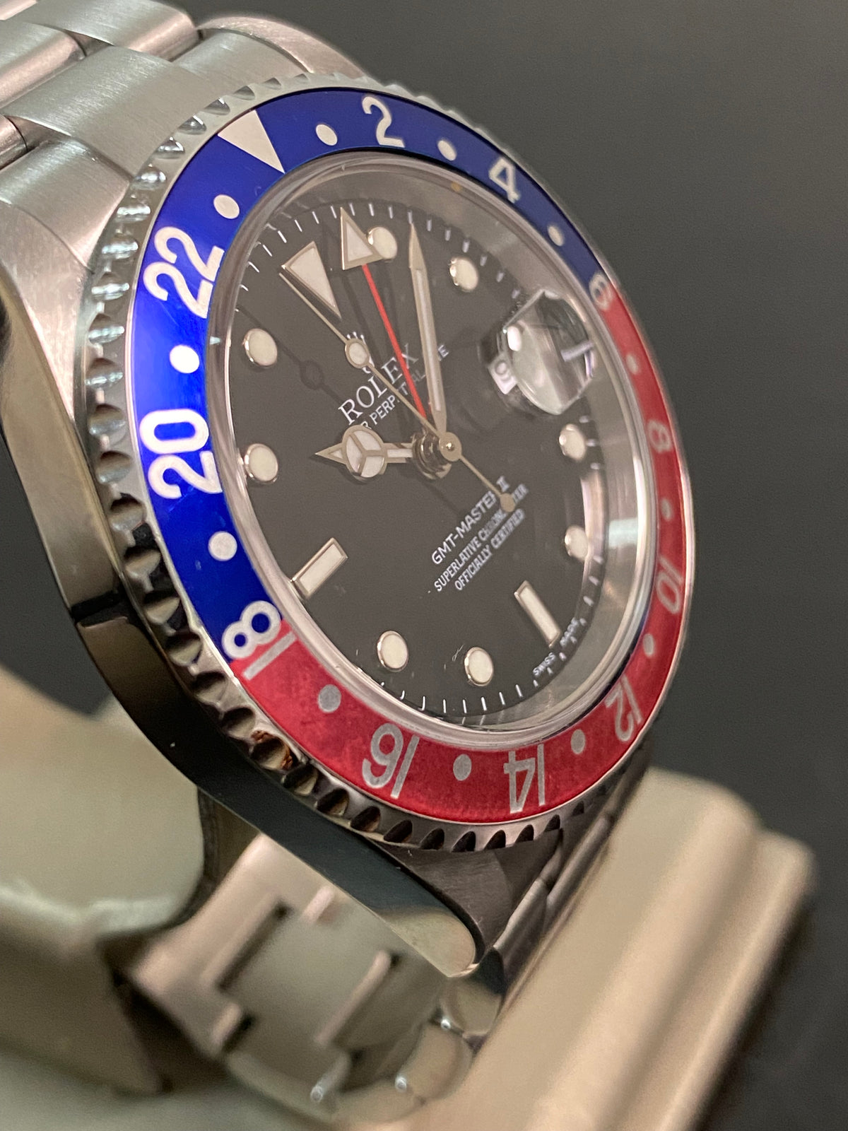 Rolex Steel GMT-Master II -  2006 - "Pepsi" - No Holes Case - Oyster Bracelet - 16710