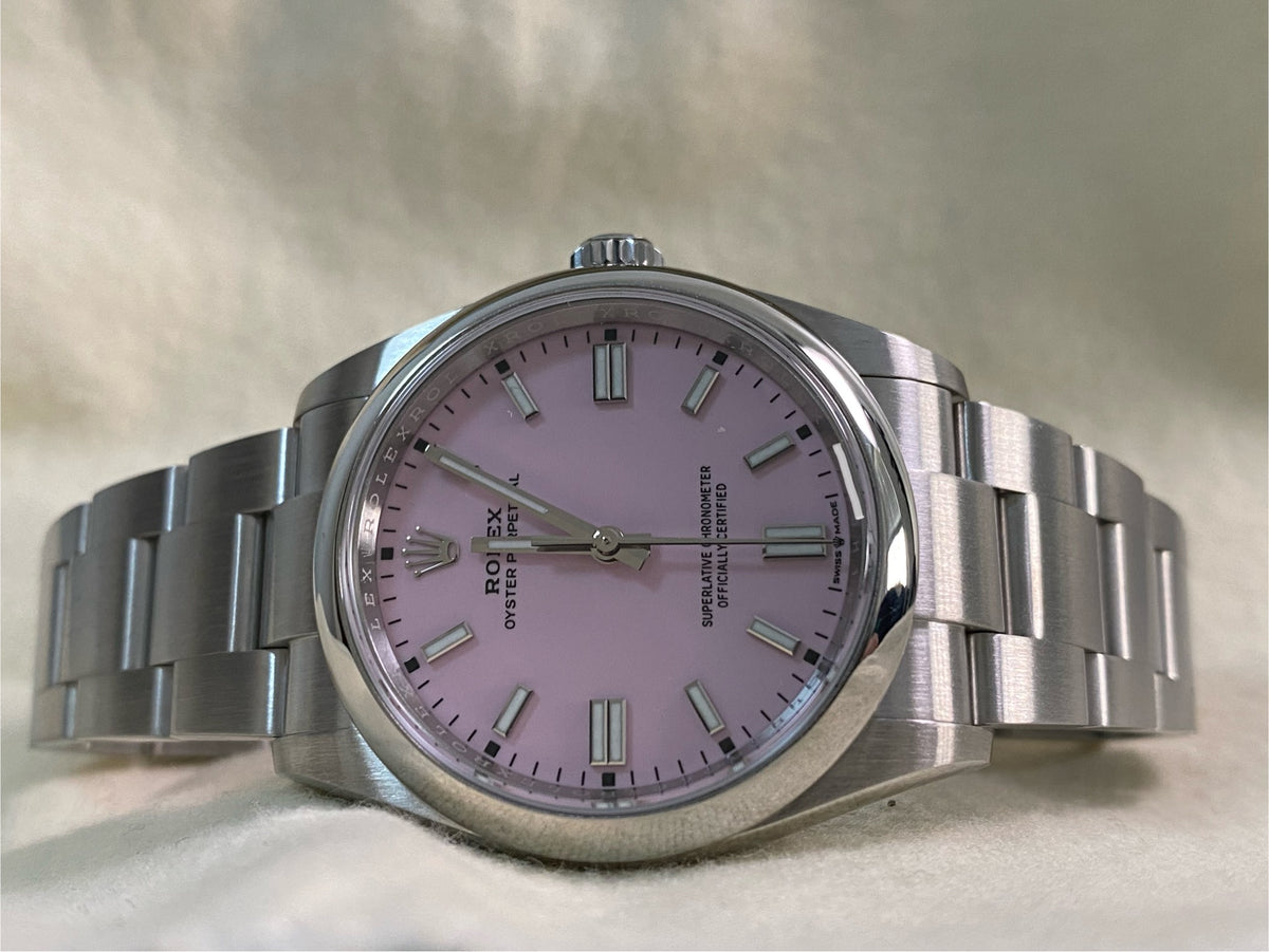 Rolex Oyster Perpetual 36 - 2023 - Domed Bezel - Candy Pink Dial - Oyster Bracelet - 126000 *FULL SET*