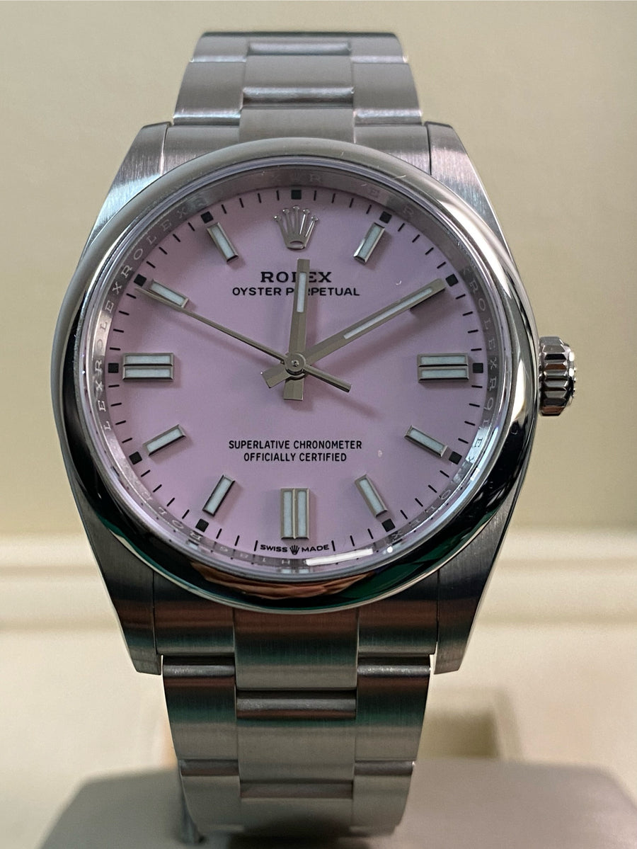 Rolex Oyster Perpetual 36 - 2023 - Domed Bezel - Candy Pink Dial - Oyster Bracelet - 126000 *FULL SET*