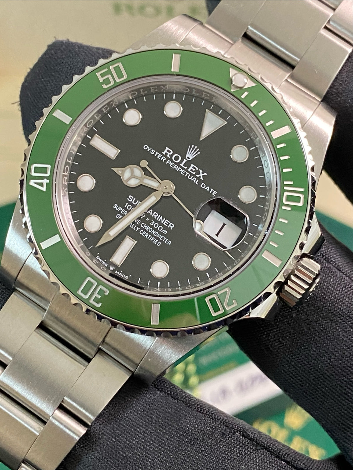 Rolex Steel Submariner Date - 2024 - "Kermit" MK II Bezel - Black Dial - 126610LV *FULL SET*