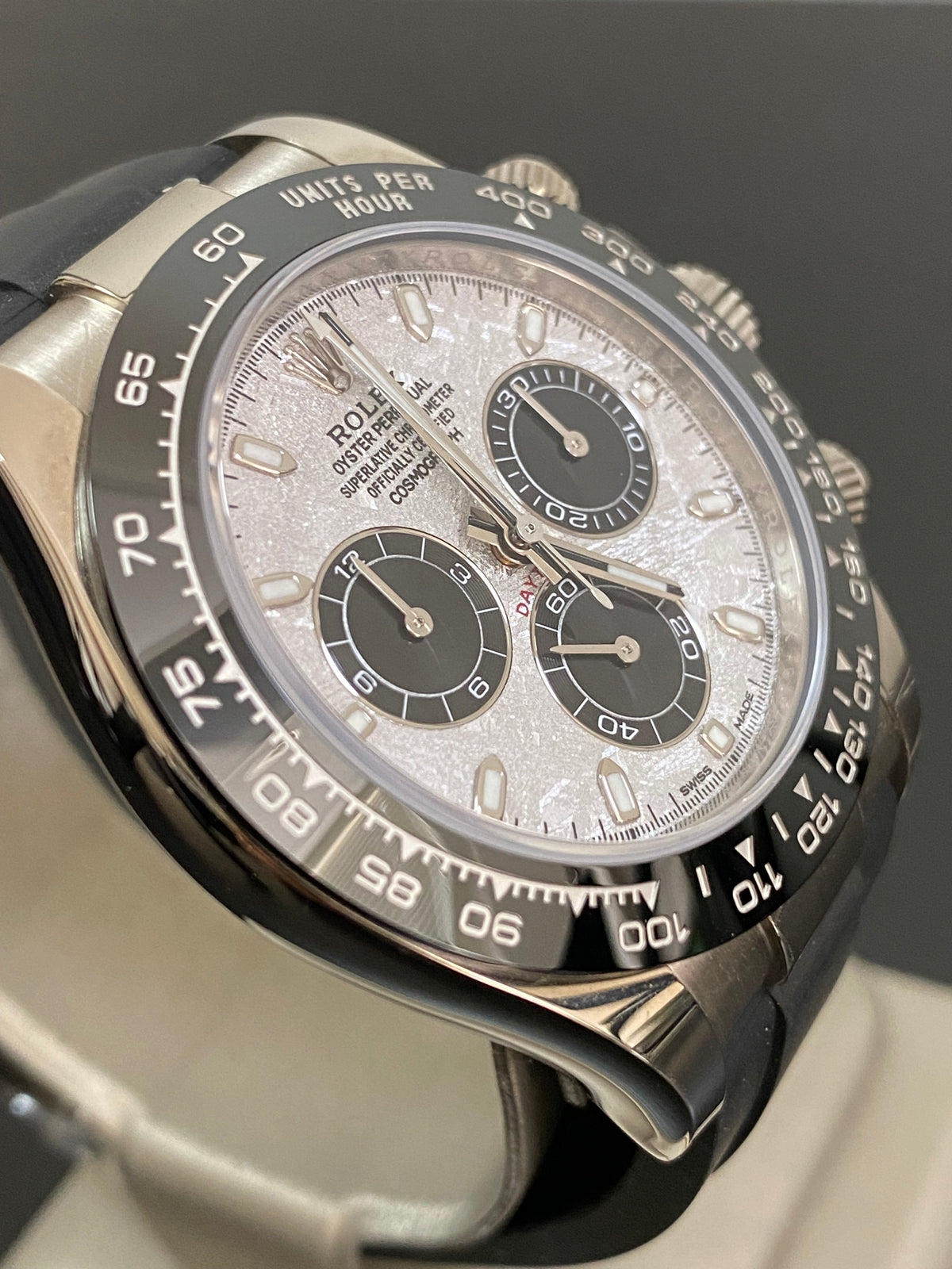 Rolex White Gold Cosmograph Daytona - 2022 - Meteorite Dial - Ceramic Bezel - Oysterflex - 116519LN *FULL SET*