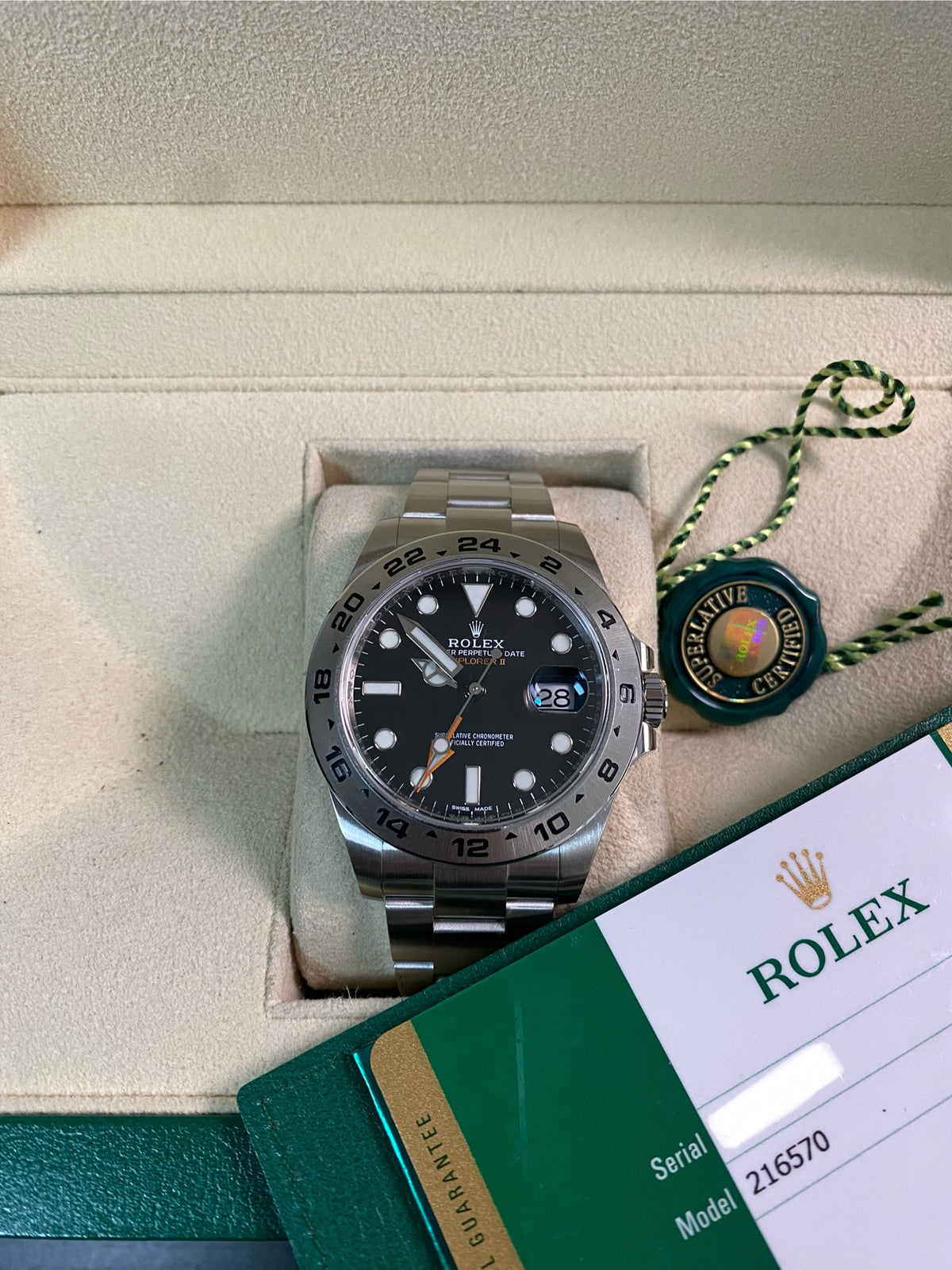 Rolex Oyster Perpetual Explorer II -  2020 - Black Dial - 216570 *FULL SET*