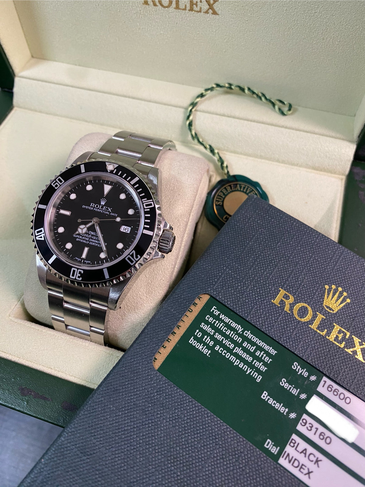 Rolex Steel Sea-Dweller 4000 - 2008 - Pre-Ceramic Bezel - Black Dial - Oyster Bracelet 16600 *FULL SET*