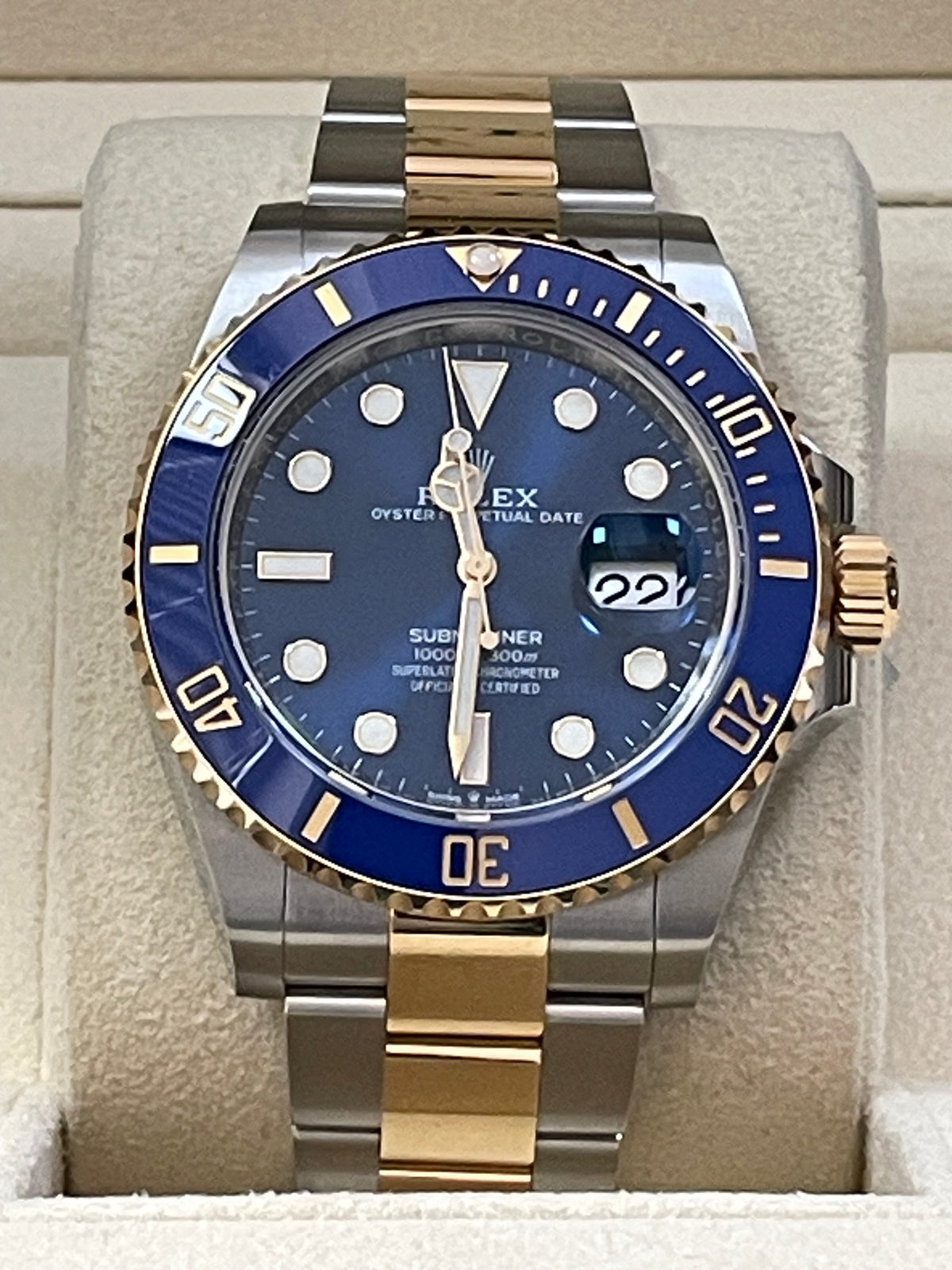 Rolex Steel and Yellow Gold Submariner Date - 2023 - Blue Bezel - Blue Dial - 126613LB