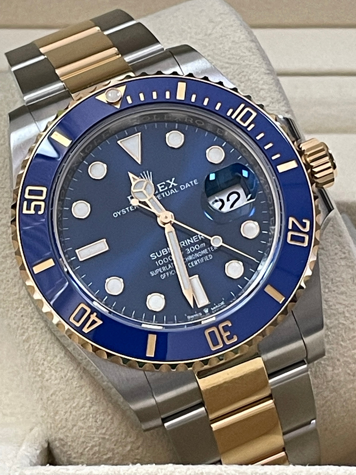 Rolex Steel and Yellow Gold Submariner Date - 2023 - Blue Bezel - Blue Dial - 126613LB