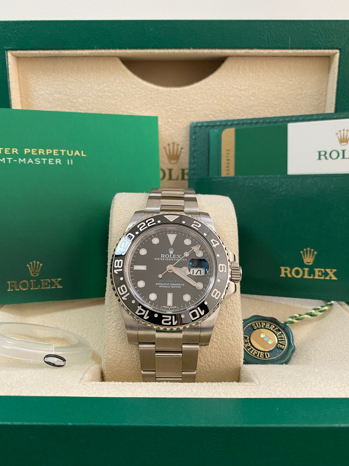 Rolex Steel GMT-Master II - 2016 - Black Bezel - Black Dial - Oyster Bracelet - 116710LN *COMPLETE SET*