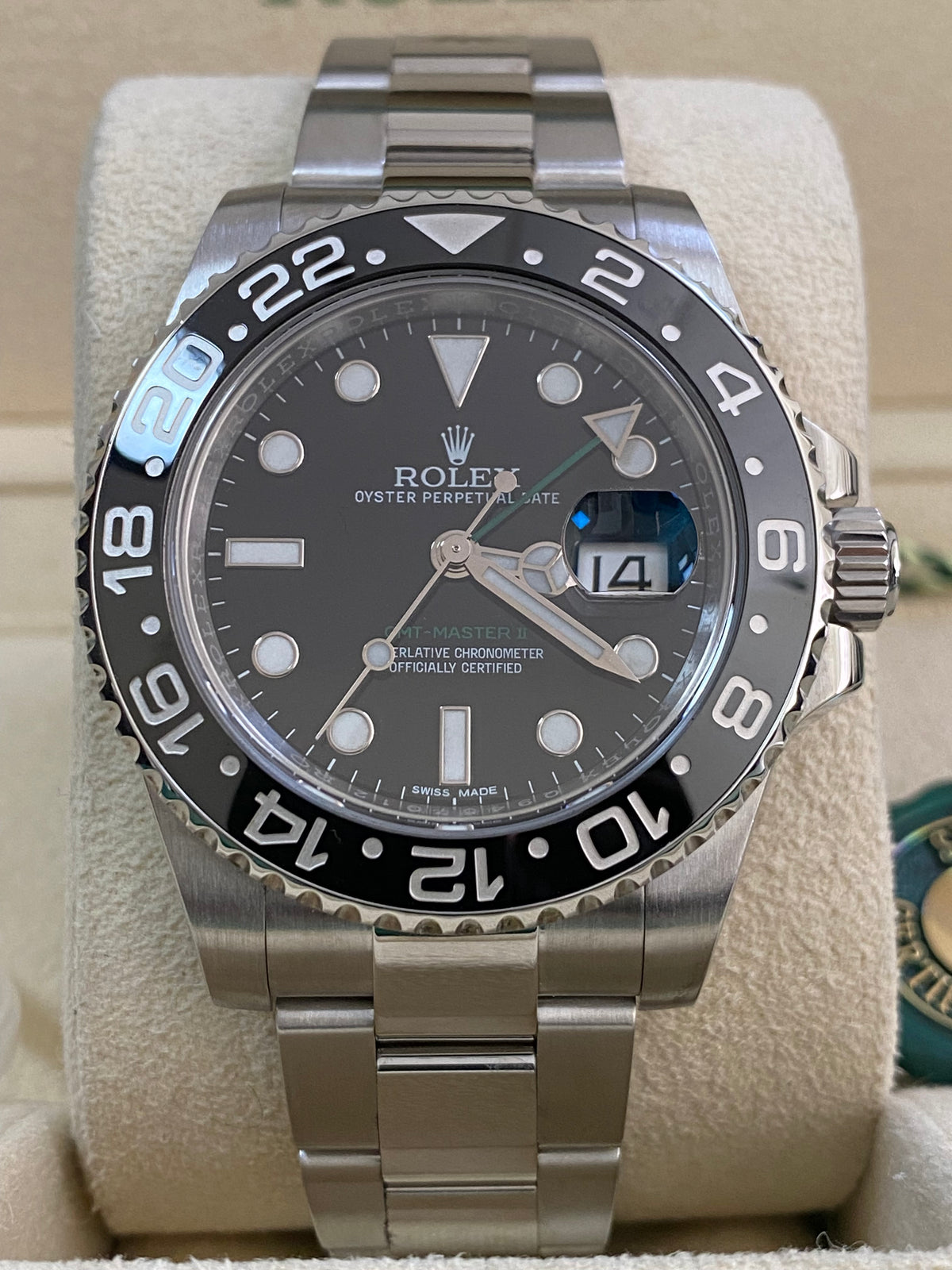 Rolex Steel GMT-Master II - 2016 - Black Bezel - Black Dial - Oyster Bracelet - 116710LN *COMPLETE SET*