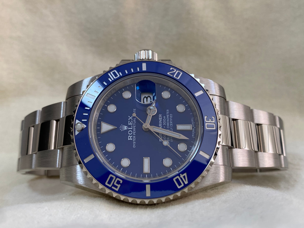 Rolex White Gold Submariner Date - 2019 - "Smurf" - Blue Bezel - Blue Dial - 116619LB *COMPLETE SET*