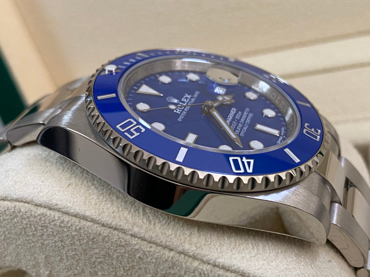 Rolex White Gold Submariner Date - 2019 - "Smurf" - Blue Bezel - Blue Dial - 116619LB *COMPLETE SET*