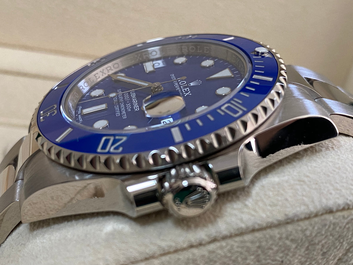 Rolex White Gold Submariner Date - 2019 - "Smurf" - Blue Bezel - Blue Dial - 116619LB *COMPLETE SET*