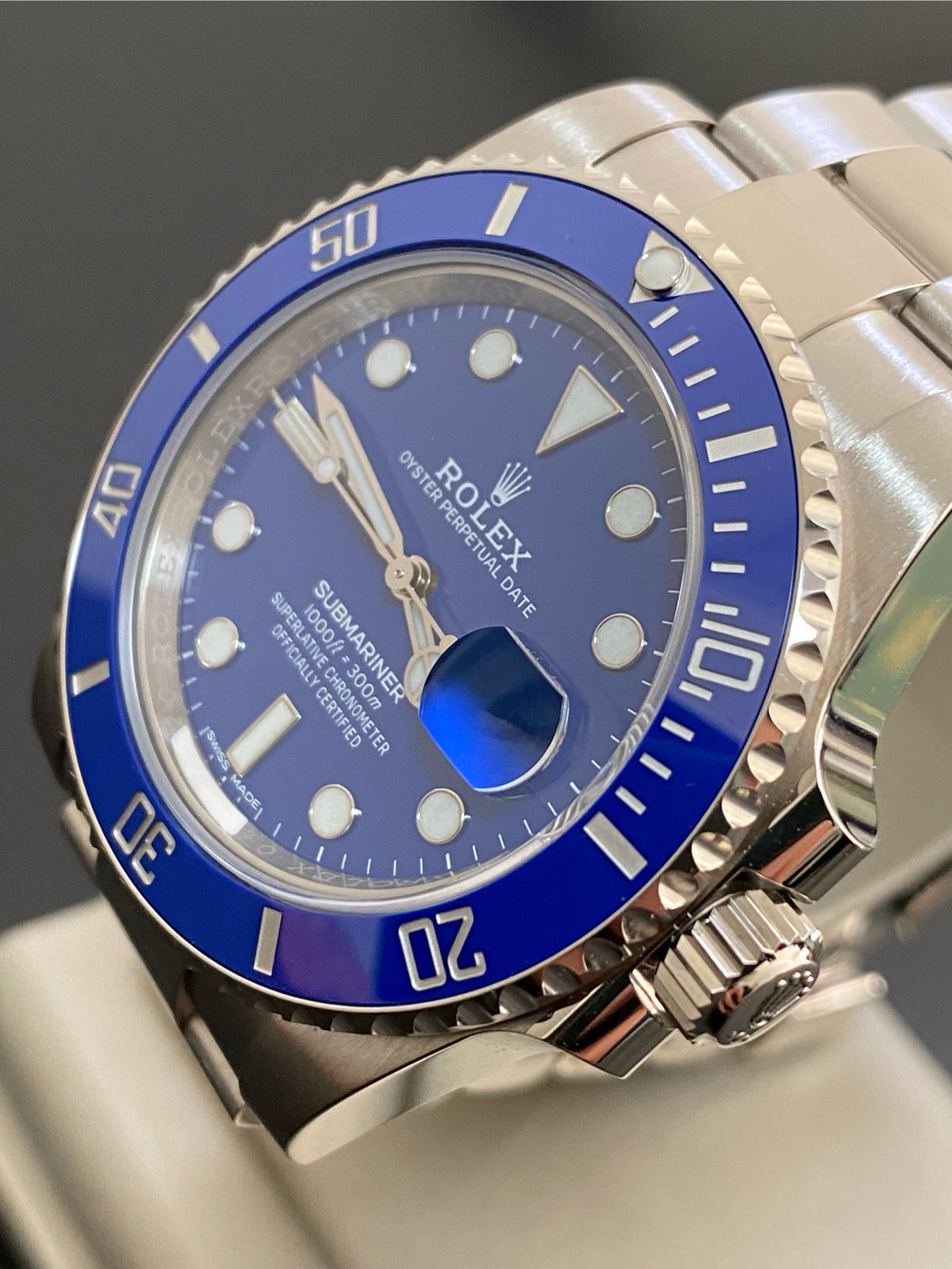 Rolex White Gold Submariner Date - 2019 - "Smurf" - Blue Bezel - Blue Dial - 116619LB *COMPLETE SET*