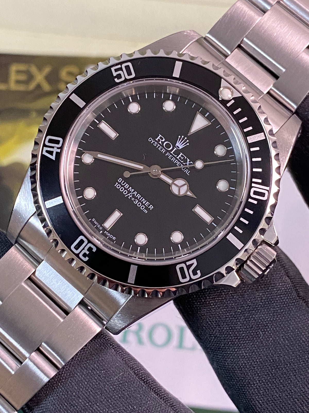 Rolex Steel No Date Submariner - F serial - Pre Ceramic Bezel - Black Dial - 14060M *FULL SET*