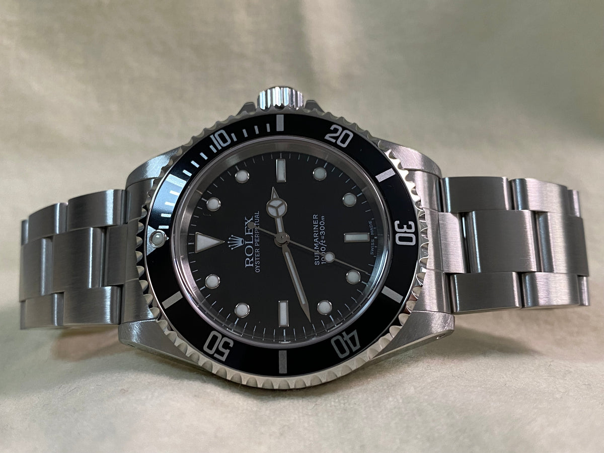 Rolex Steel No Date Submariner - F serial - Pre Ceramic Bezel - Black Dial - 14060M *FULL SET*