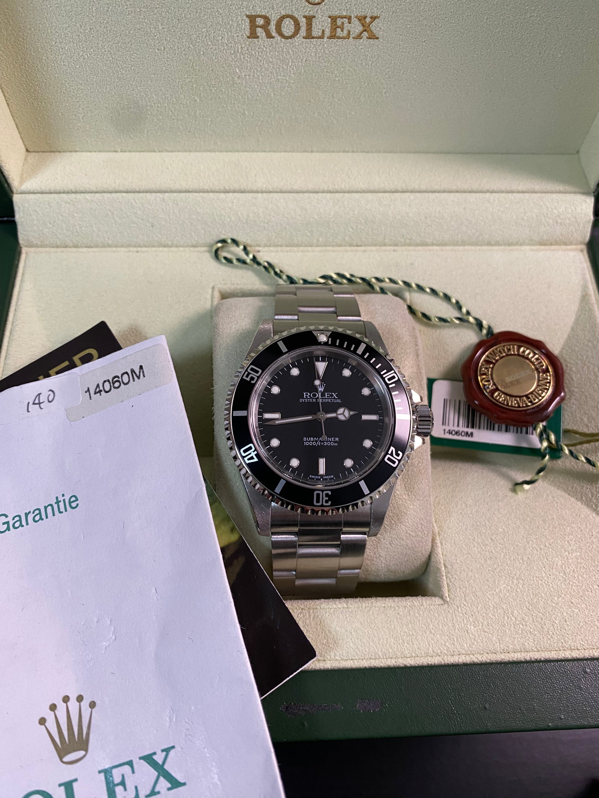 Rolex Steel No Date Submariner - F serial - Pre Ceramic Bezel - Black Dial - 14060M *FULL SET*