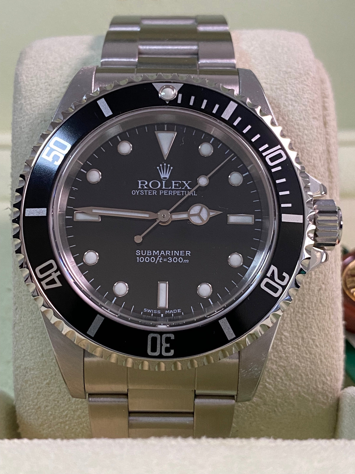 Rolex Steel No Date Submariner - F serial - Pre Ceramic Bezel - Black Dial - 14060M *FULL SET*